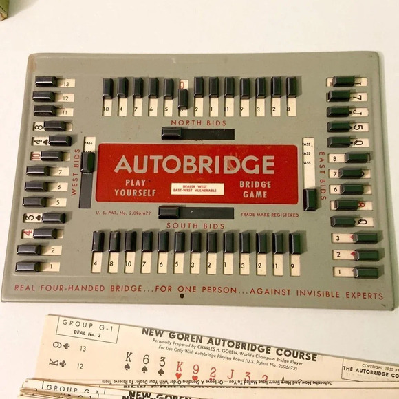 Vintage 1950 Autobridge Game Advanced Set  Charles H Goren - Picture 8 of 16